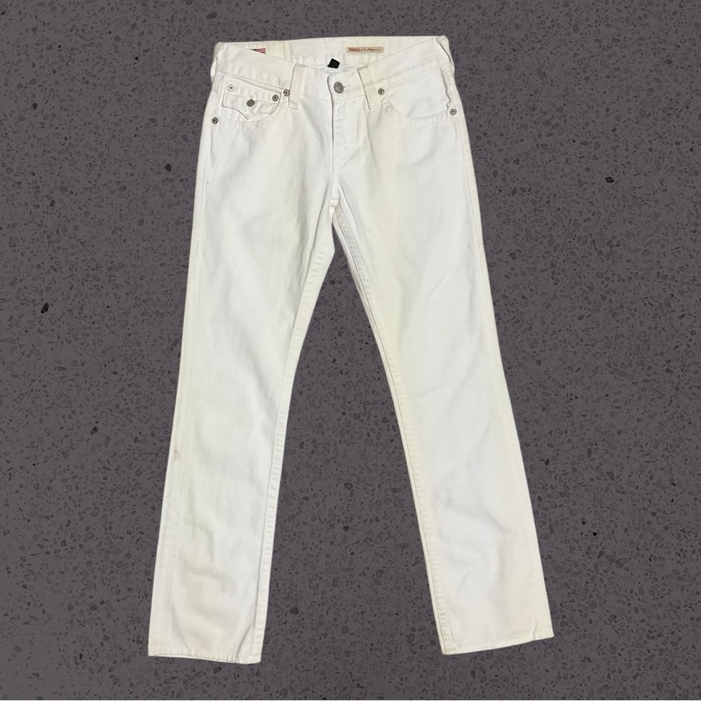 🧼 Vintage True Religion Ricky White Jeans 👖 Size 30 Section Straight